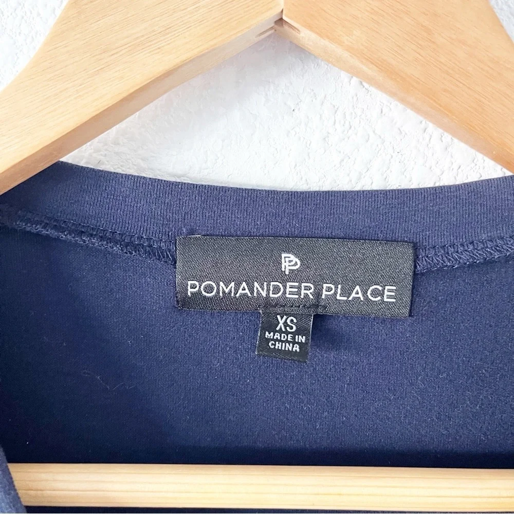 Tuckernuck Pomander Place Devon Blue Swing Mini Dress Nautical Stripe Knit